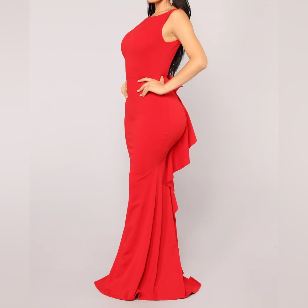 One Shoulder Red Dress